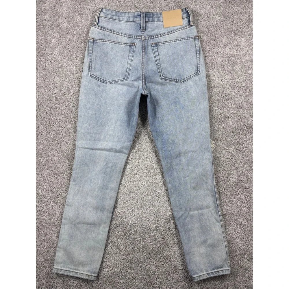 Vestique Durham Denim High Rise Distressed Straight Leg Jeans Light Wash Size 25 - Picture 5 of 16
